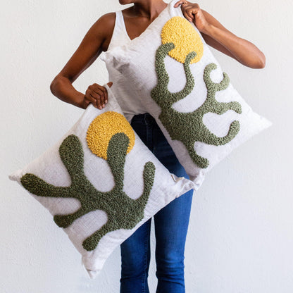 Sea Kelp Throw Pillow