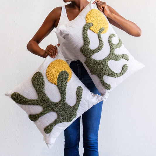Sea Kelp Throw Pillow