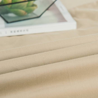 DaDa Bedding Poplin Cotton Tan Beige Fitted Sheet and Pillowcase (JHW-546)