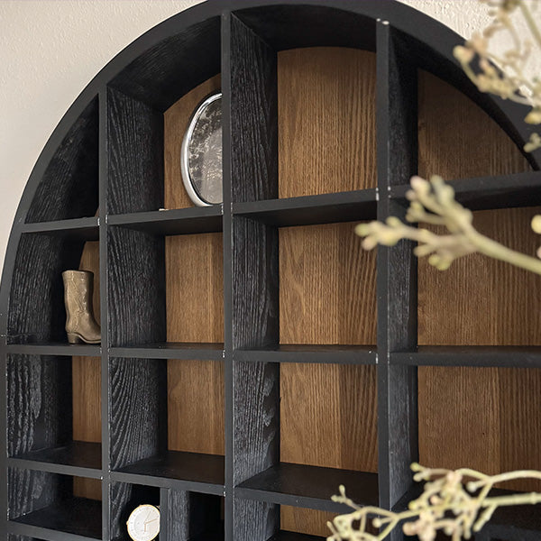 Arched Cubby Wood Wall Shelf