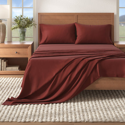 Cotton Solid Flannel Sheet - Nordic Collection