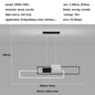 Sleek LED Rectangular Pendant Lights - Contemporary Lighting for Living, Dining, Kitchen, and More