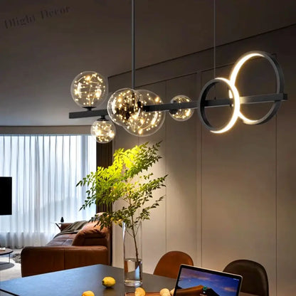 Sleek Modern Pendant Lights - Versatile Indoor Lighting for Dining and Living Rooms