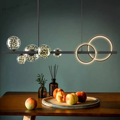 Sleek Modern Pendant Lights - Versatile Indoor Lighting for Dining and Living Rooms