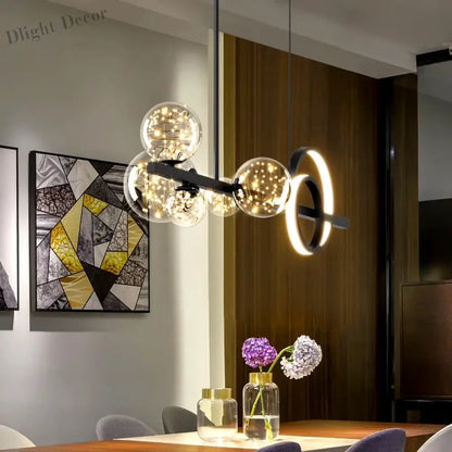 Sleek Modern Pendant Lights - Versatile Indoor Lighting for Dining and Living Rooms