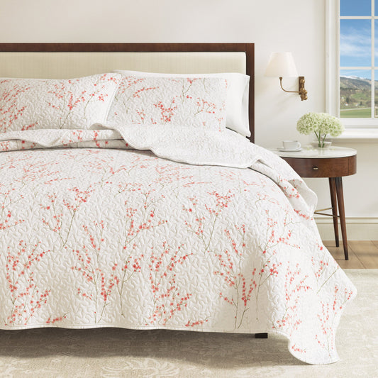 Microfiber Floral Quilt - Sakura Collection