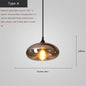 Smoky Grey LED Pendant Lights - Nordic Glass Chandelier for Dining, Living Room, Kitchen, and Bar