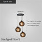 Smoky Grey LED Pendant Lights - Nordic Glass Chandelier for Dining, Living Room, Kitchen, and Bar