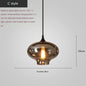 Smoky Grey LED Pendant Lights - Nordic Glass Chandelier for Dining, Living Room, Kitchen, and Bar