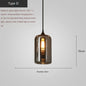 Smoky Grey LED Pendant Lights - Nordic Glass Chandelier for Dining, Living Room, Kitchen, and Bar