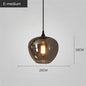 Smoky Grey LED Pendant Lights - Nordic Glass Chandelier for Dining, Living Room, Kitchen, and Bar