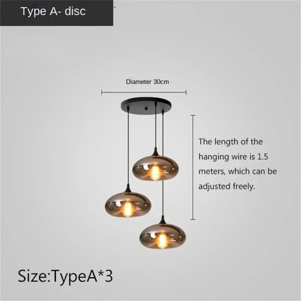 Smoky LED Nordic Chandelier | Kitchen Island Home Lighting
