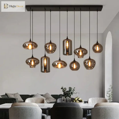 Smoky LED Nordic Chandelier | Kitchen Island Home Lighting