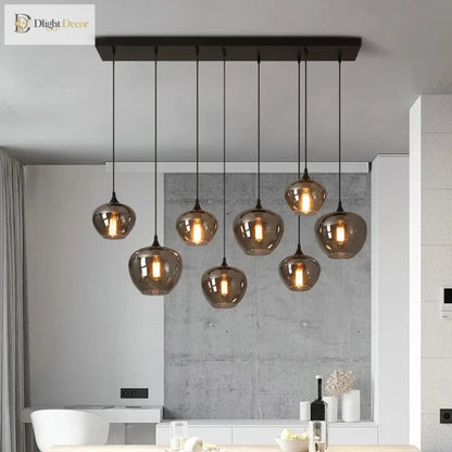 Smoky LED Nordic Chandelier | Kitchen Island Home Lighting