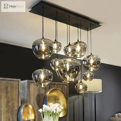 Smoky LED Nordic Chandelier | Kitchen Island Home Lighting