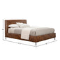 Sophia Faux Leather Platform Bed, Brown