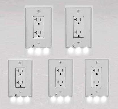 Outlet Cover with Built-In LED Night Light - 2 Styles