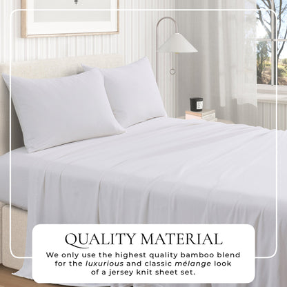 Viscose from Bamboo & Cotton Blend Jersey Knit Sheets