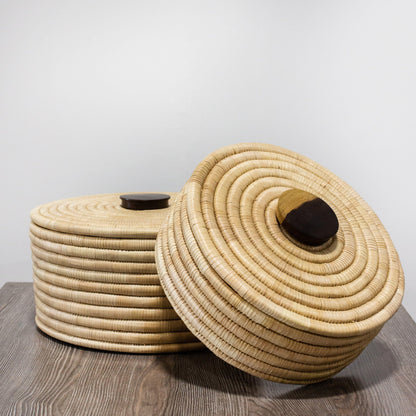 Sunga Small Ilala Palm Lidded Basket