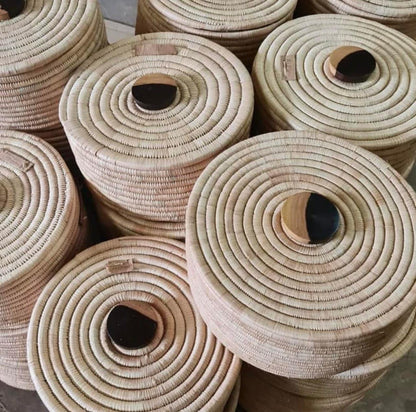 Sunga Small Ilala Palm Lidded Basket