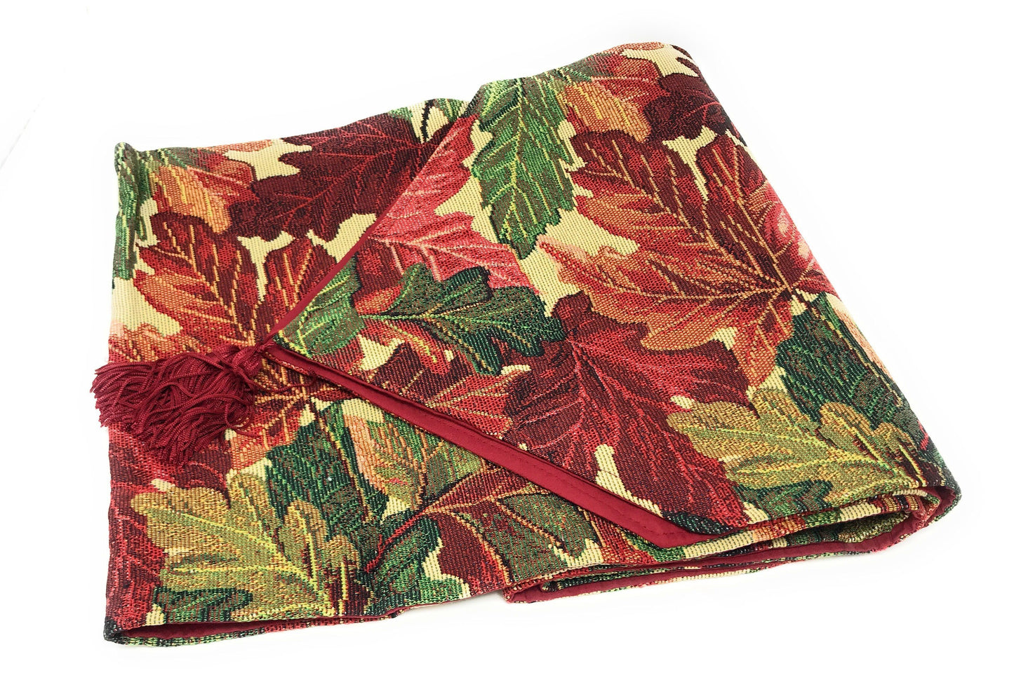 Tache Warm Colorful Thanksgiving Leaves Fall Foliage Tapestry Table Runners (11516)