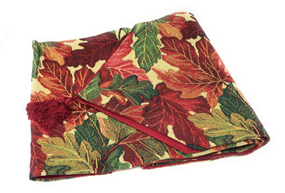 Tache Warm Colorful Thanksgiving Leaves Fall Foliage Tapestry Table Runners (11516)