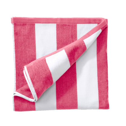 Cotton Velour Cabana Stripe Beach Towel - Novia Collection.