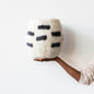 Tribal Repeat Black and Ivory Wool Storage Basket