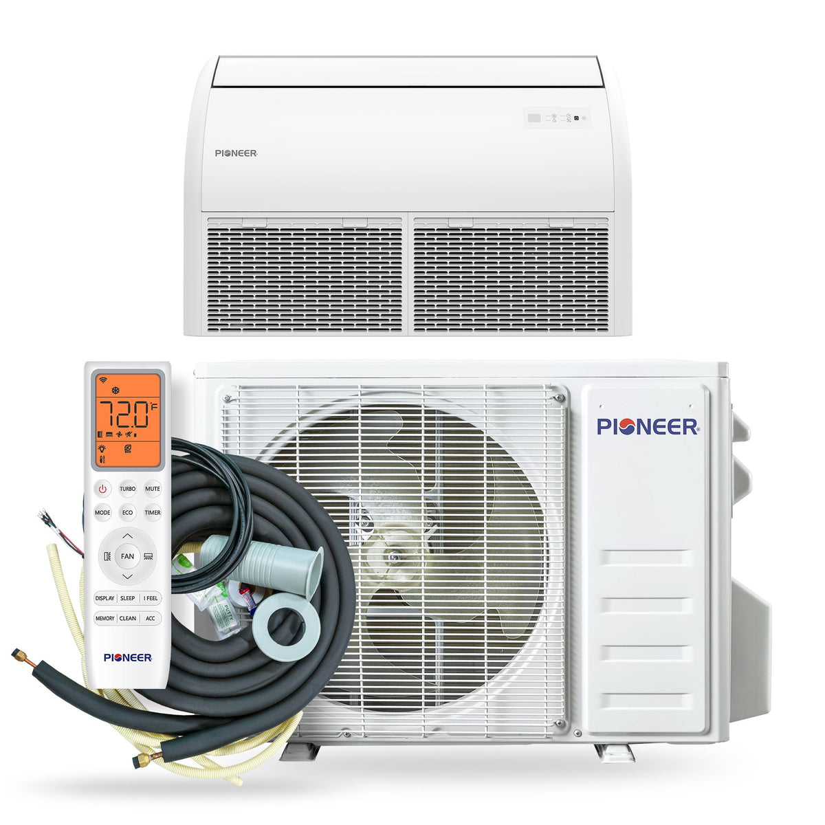 Pioneer Quantum Ultra 22,200 BTU 20 SEER2 230V Floor/Ceiling/Low-Wall Ductless Mini-Split Air Conditioner Inverter Heat Pump Full Set – view 3