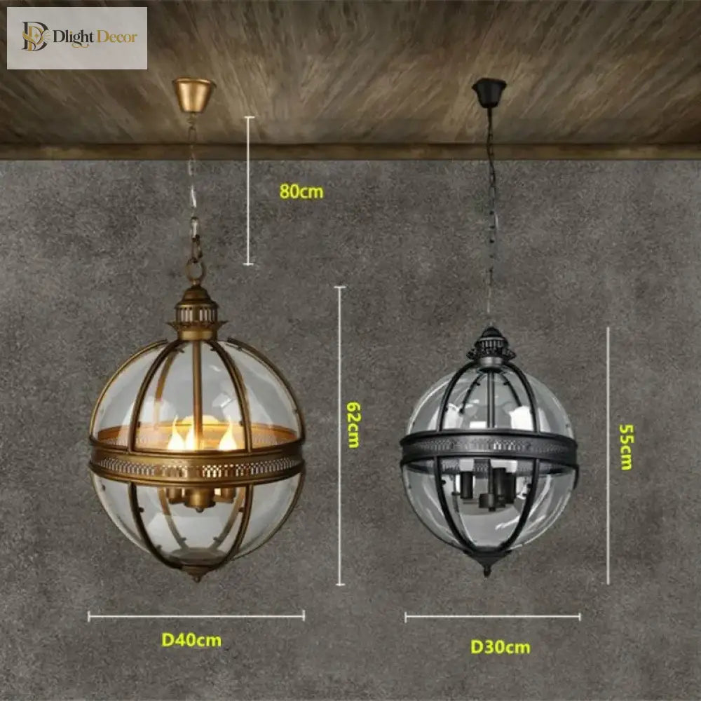 Vintage Globe Pendant Light | Modern Dining Room Lighting