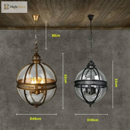 Vintage Globe Pendant Light | Modern Dining Room Lighting