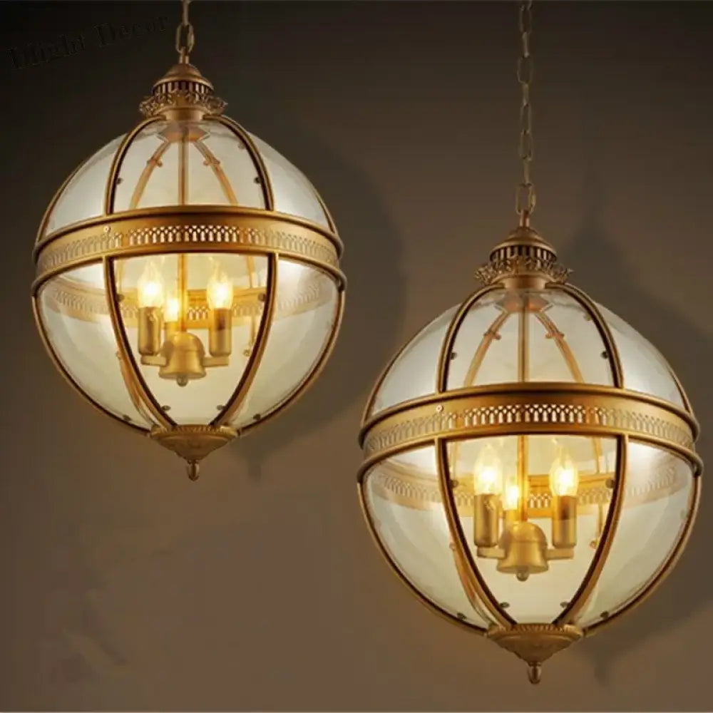 Vintage Loft Globe Pendant Lights - Retro Outdoor Lighting for Garden and Yard