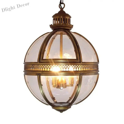 Vintage Loft Globe Pendant Lights - Retro Outdoor Lighting for Garden and Yard