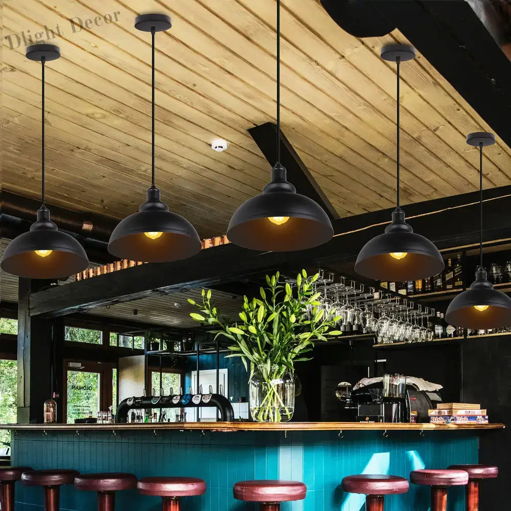 Vintage Loft Retro Industrial Pendant Lights for Home, Kitchen, and Bar Lighting - E27 Socket