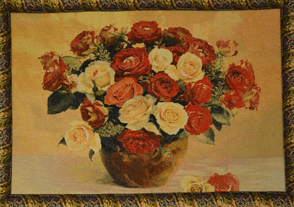 Tache Tapestry Red Rose Bouquet Valentine's Proposal Wall Hanging Art 27 x 20 (12442E)