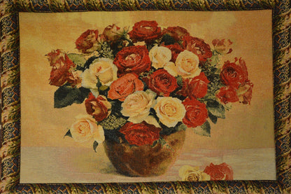 Tache Tapestry Red Rose Bouquet Valentine's Proposal Wall Hanging Art 27 x 20 (12442E)
