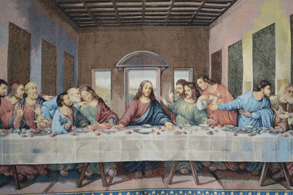Tache The Last Supper Tapestry Depiction Religious Easter Woven Wall Hanging Art 55 x 27 (9148)