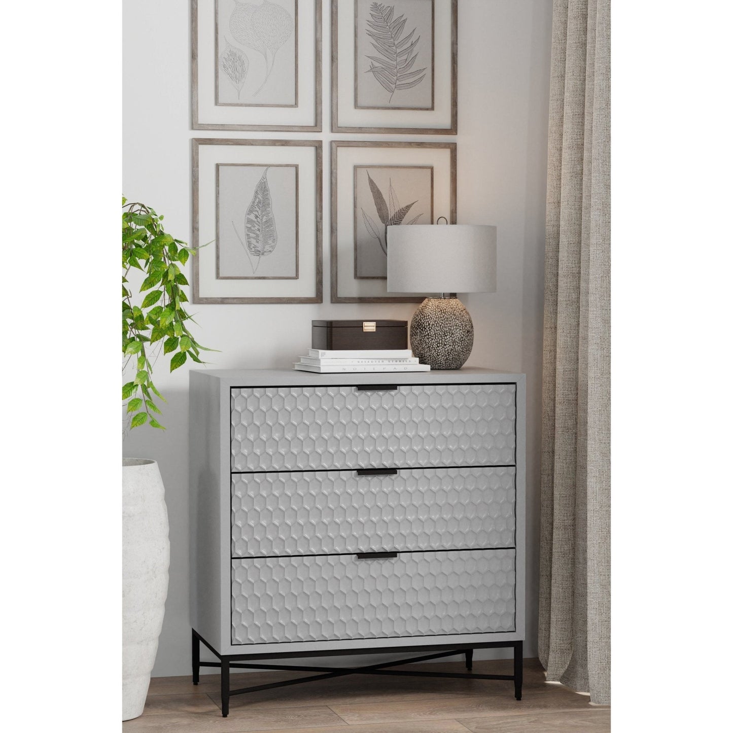 White Pearl Accent Chest