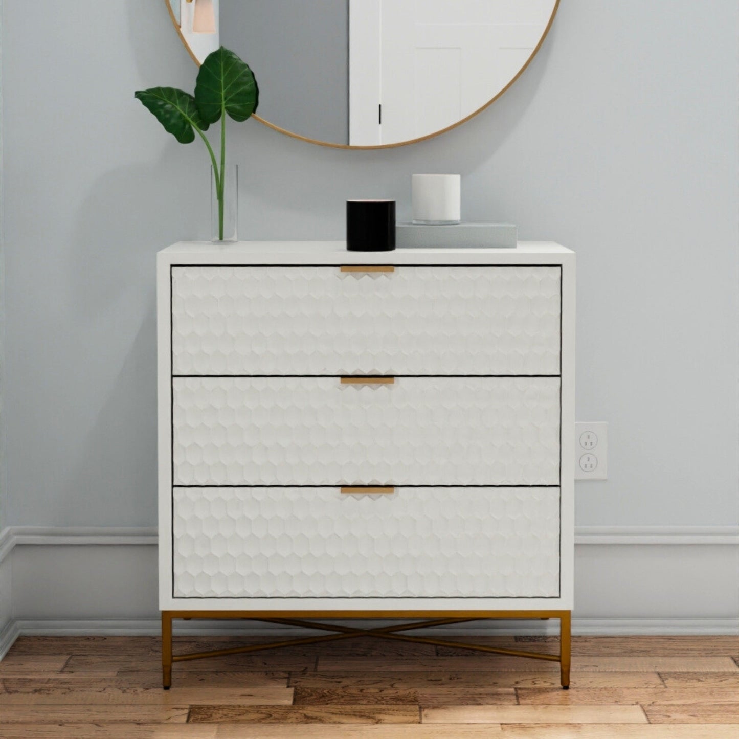 White Pearl Accent Chest