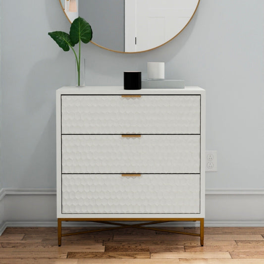 White Pearl Accent Chest
