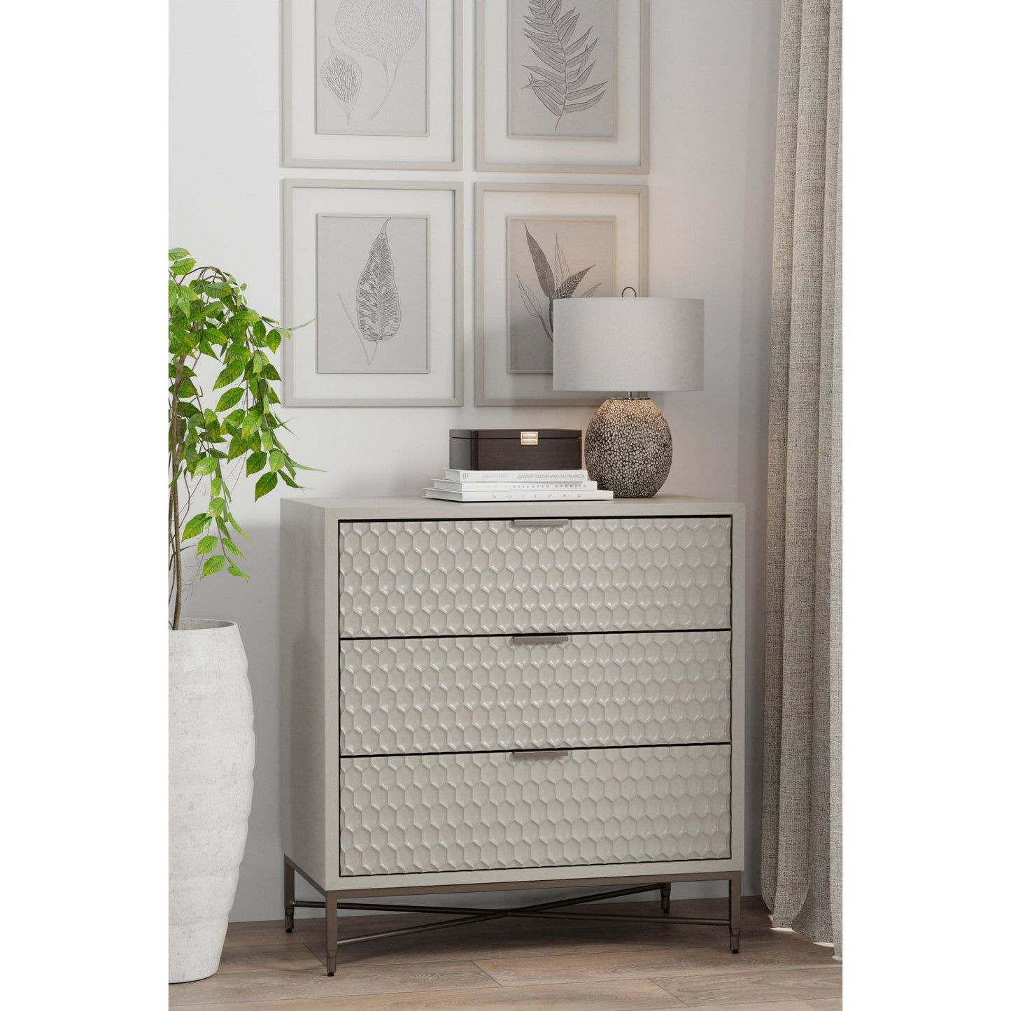 White Pearl Accent Chest
