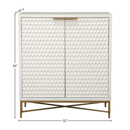 White Pearl Bar Cabinet