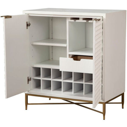 White Pearl Bar Cabinet