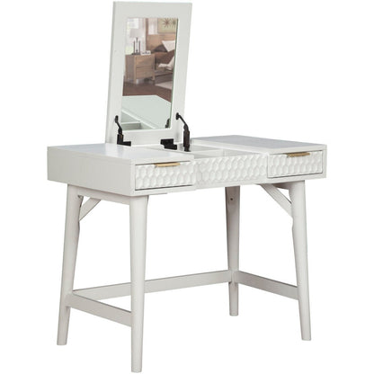 White Pearl Bedroom Vanity Desk