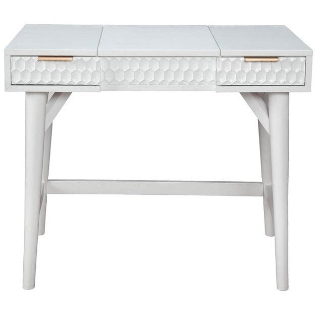 White Pearl Bedroom Vanity Desk