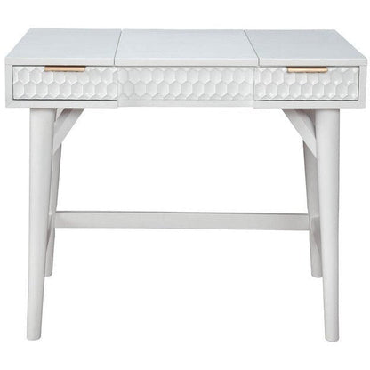 White Pearl Bedroom Vanity Desk