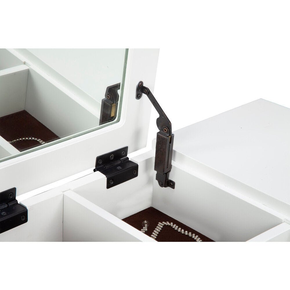 White Pearl Bedroom Vanity Desk