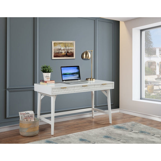 White Pearl Large Desk