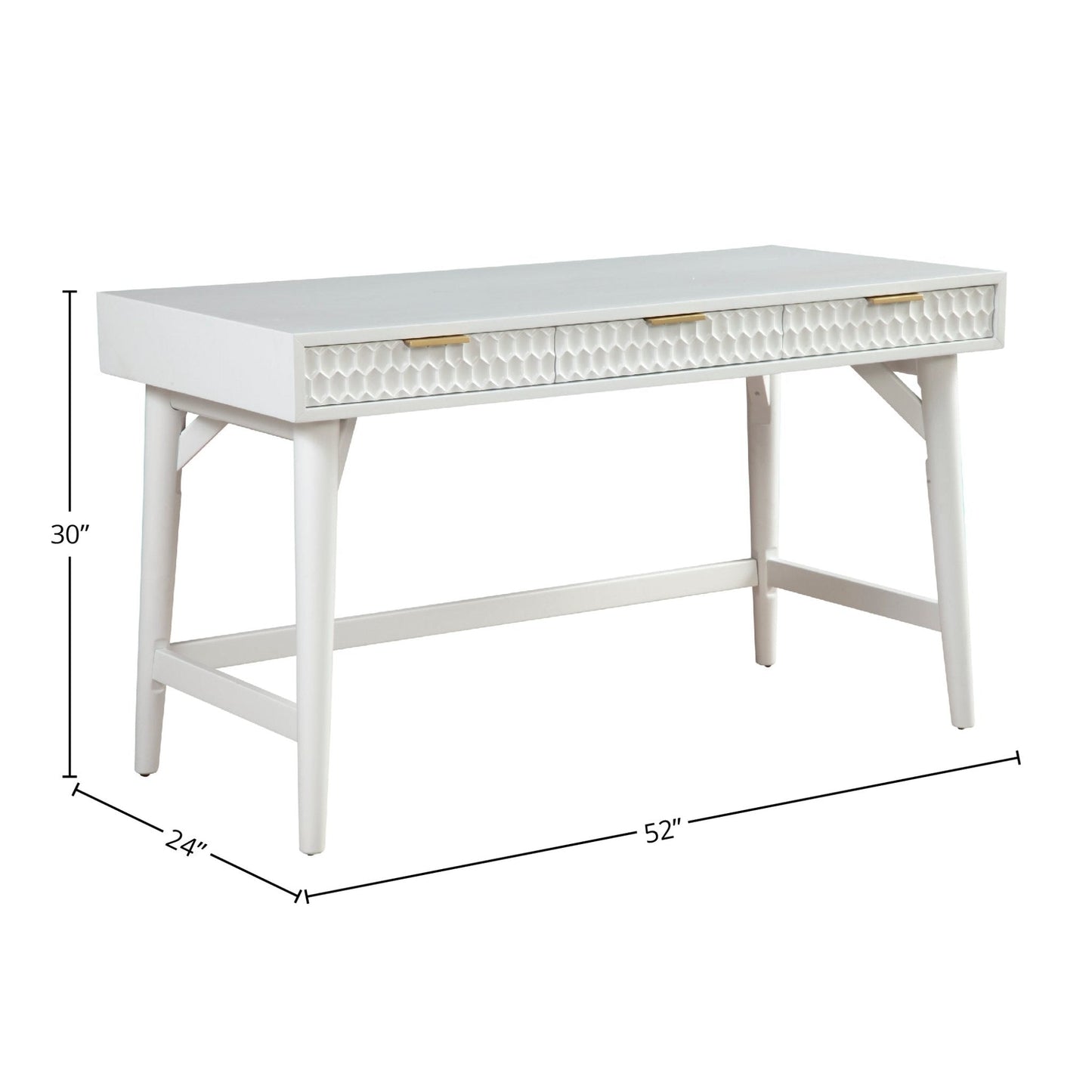 White Pearl Large Desk