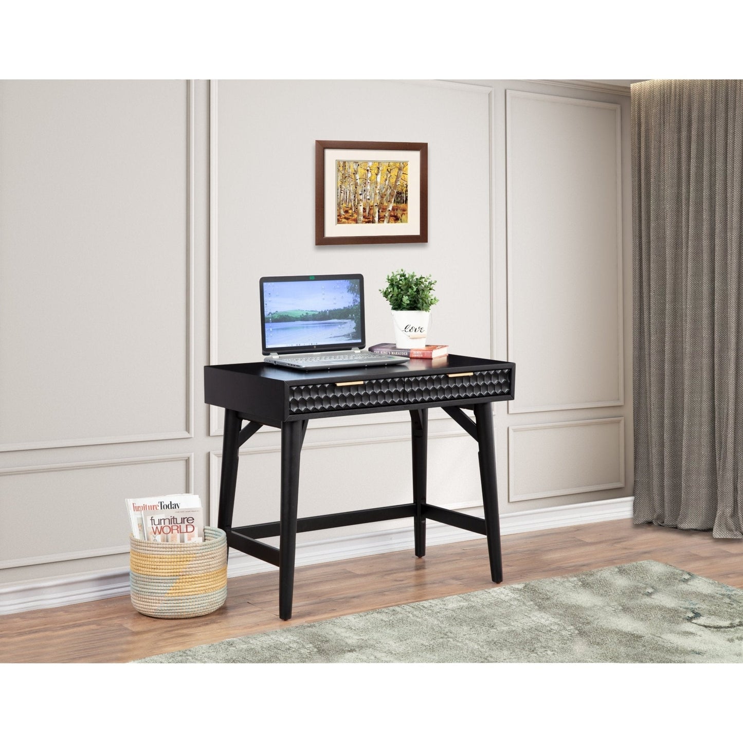 White Pearl Mini Desk